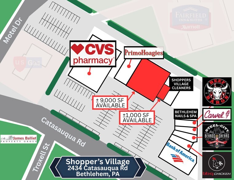 2404-2434 Catasauqua Rd, Bethlehem, PA à louer - Plan de site – Image 1 sur 11
