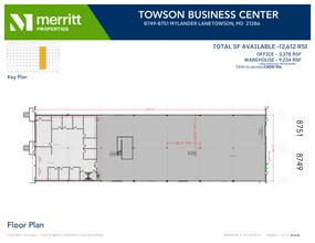 8701-8739 Mylander Ln, Towson, MD à louer Plan d’étage– Image 1 sur 2