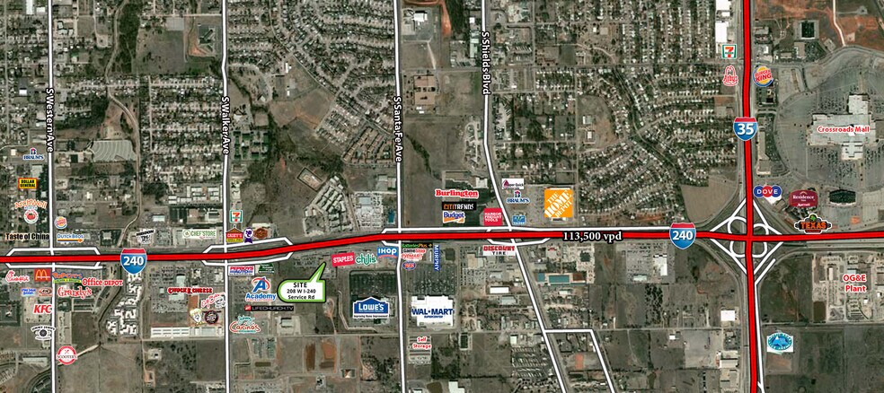 208 W I 240 Service Rd, Oklahoma City, OK à vendre - Aérien – Image 3 sur 3