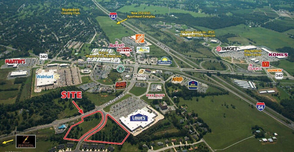 800 Lee Dewitt Blvd, Waynesboro, VA à vendre - Aérien – Image 1 sur 1
