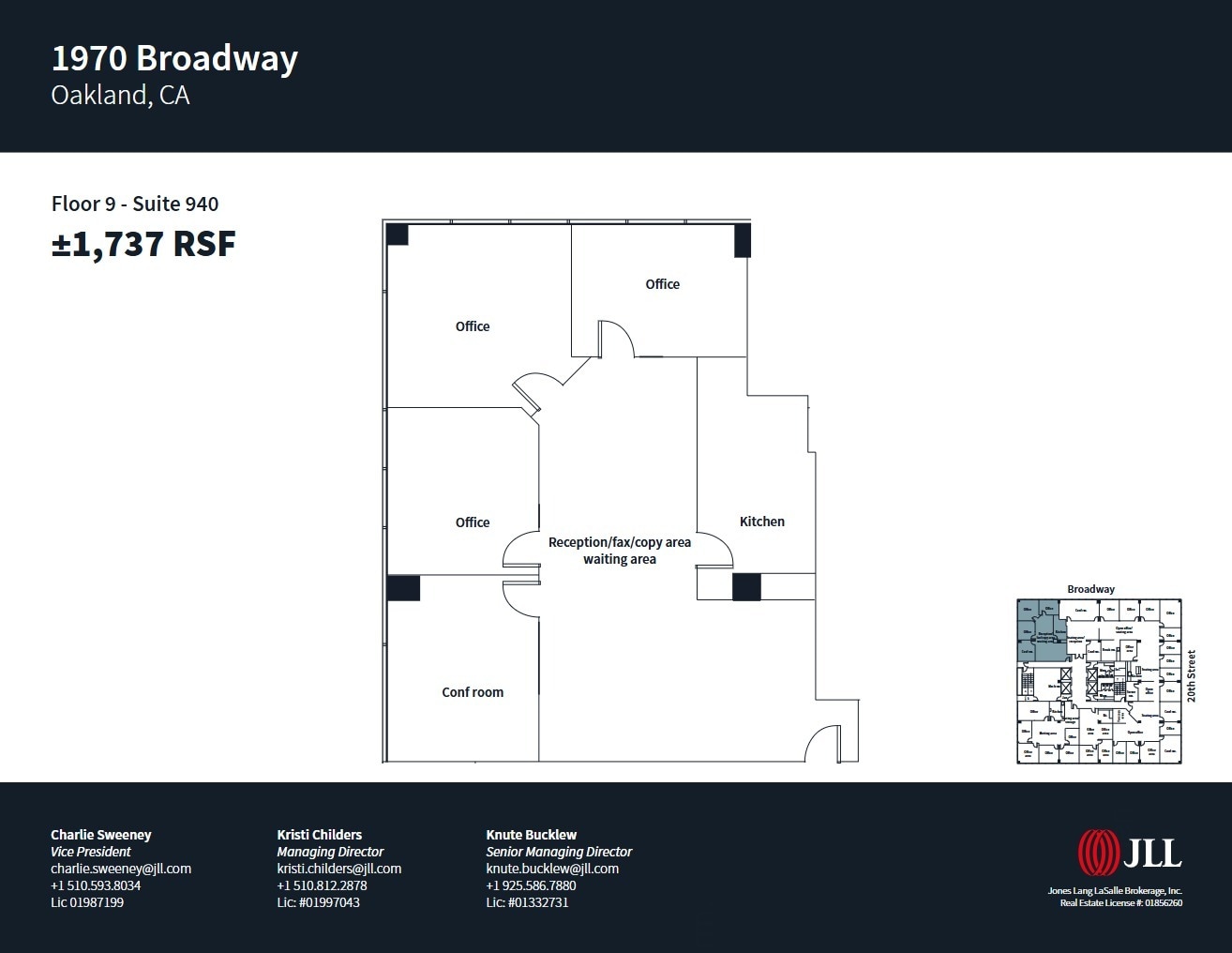 1970 Broadway, Oakland, CA à louer Plan d’étage– Image 1 sur 1