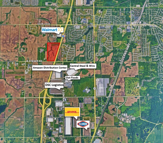 W Steger rd, Richton Park, IL à vendre - Aérien – Image 2 sur 5