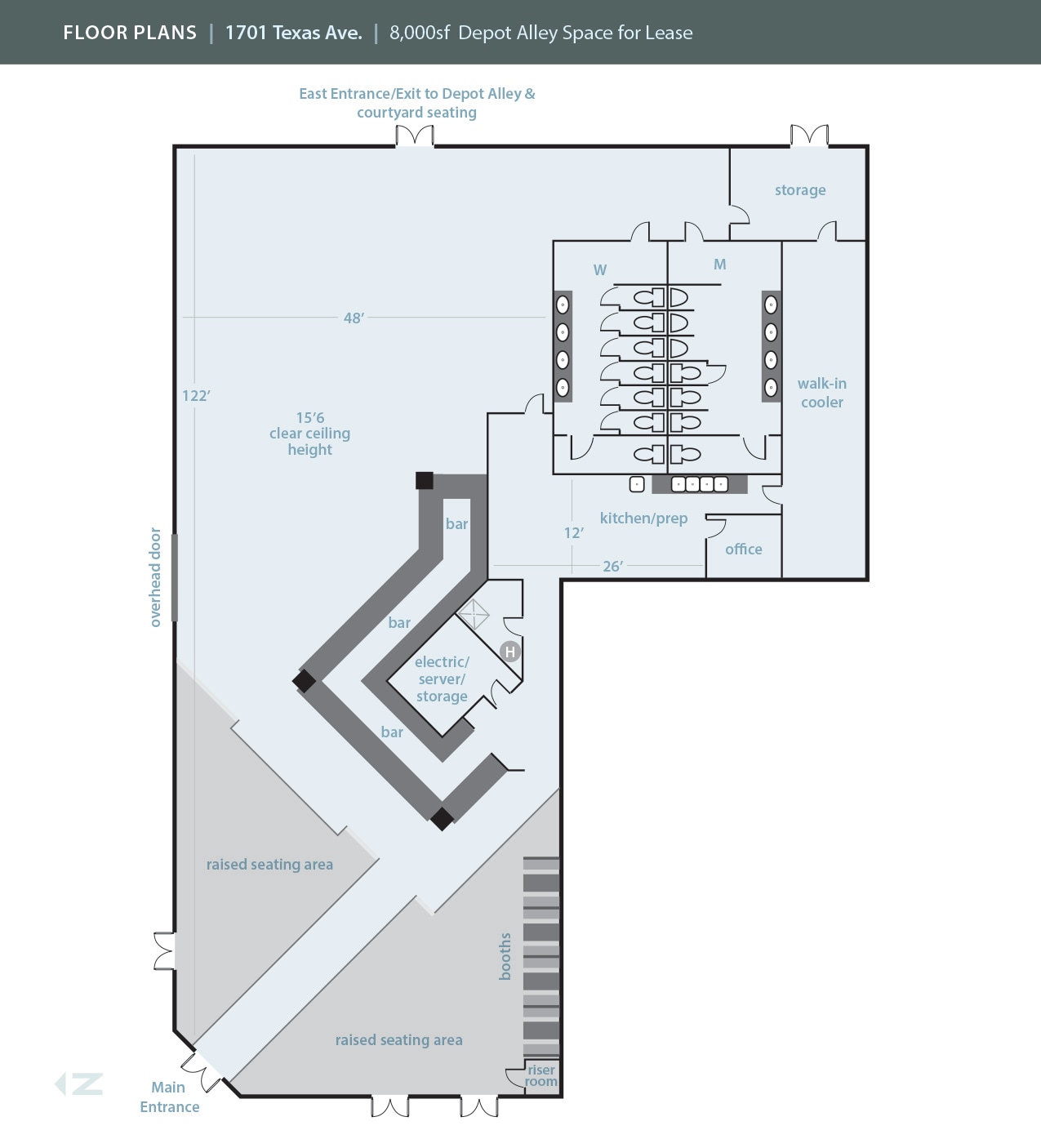 1701-1717 Texas Ave, Lubbock, TX à louer Plan d’étage– Image 1 sur 8