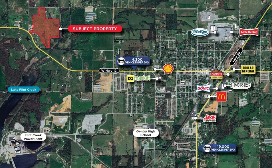 Gann Rd, Gentry, AR à vendre - Aérien – Image 2 sur 2