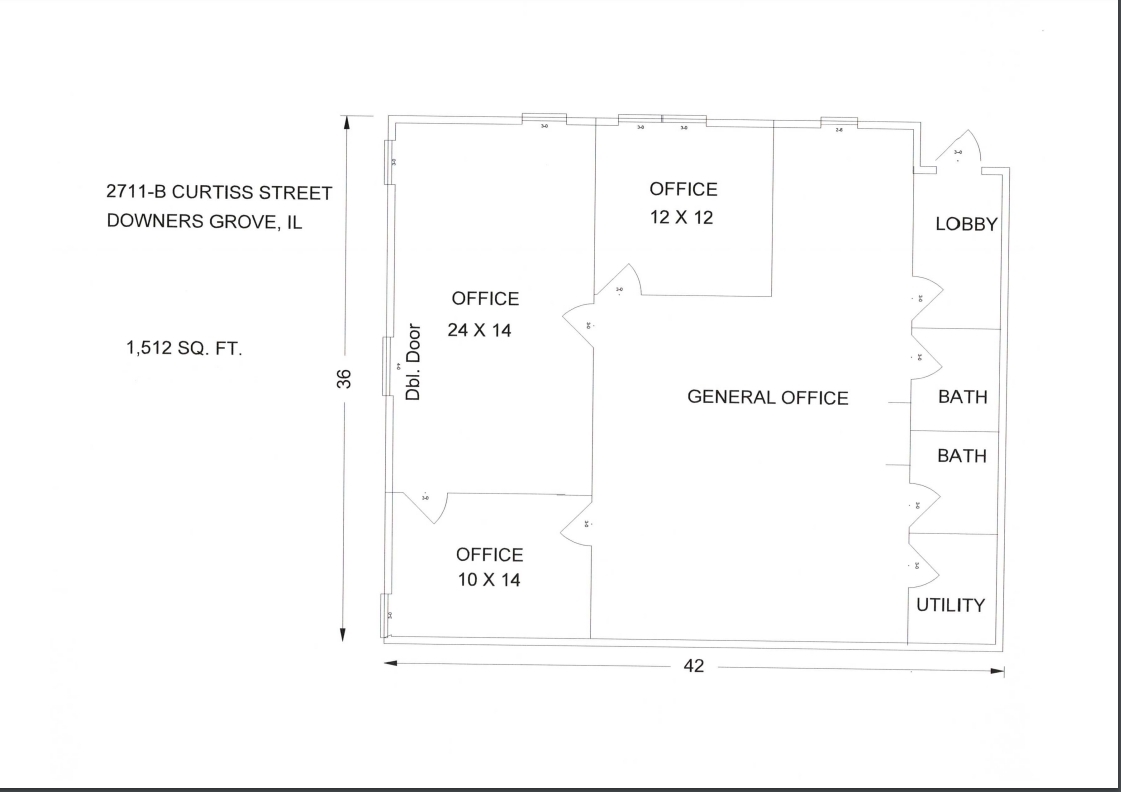 2711-2755 Curtiss St, Downers Grove, IL à louer Plan d’étage– Image 1 sur 1