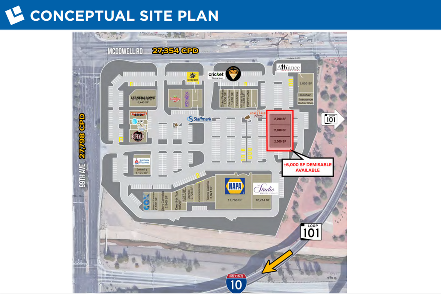 9897 W Mcdowell- Rd, Tolleson, AZ à louer - Plan de site – Image 2 sur 9