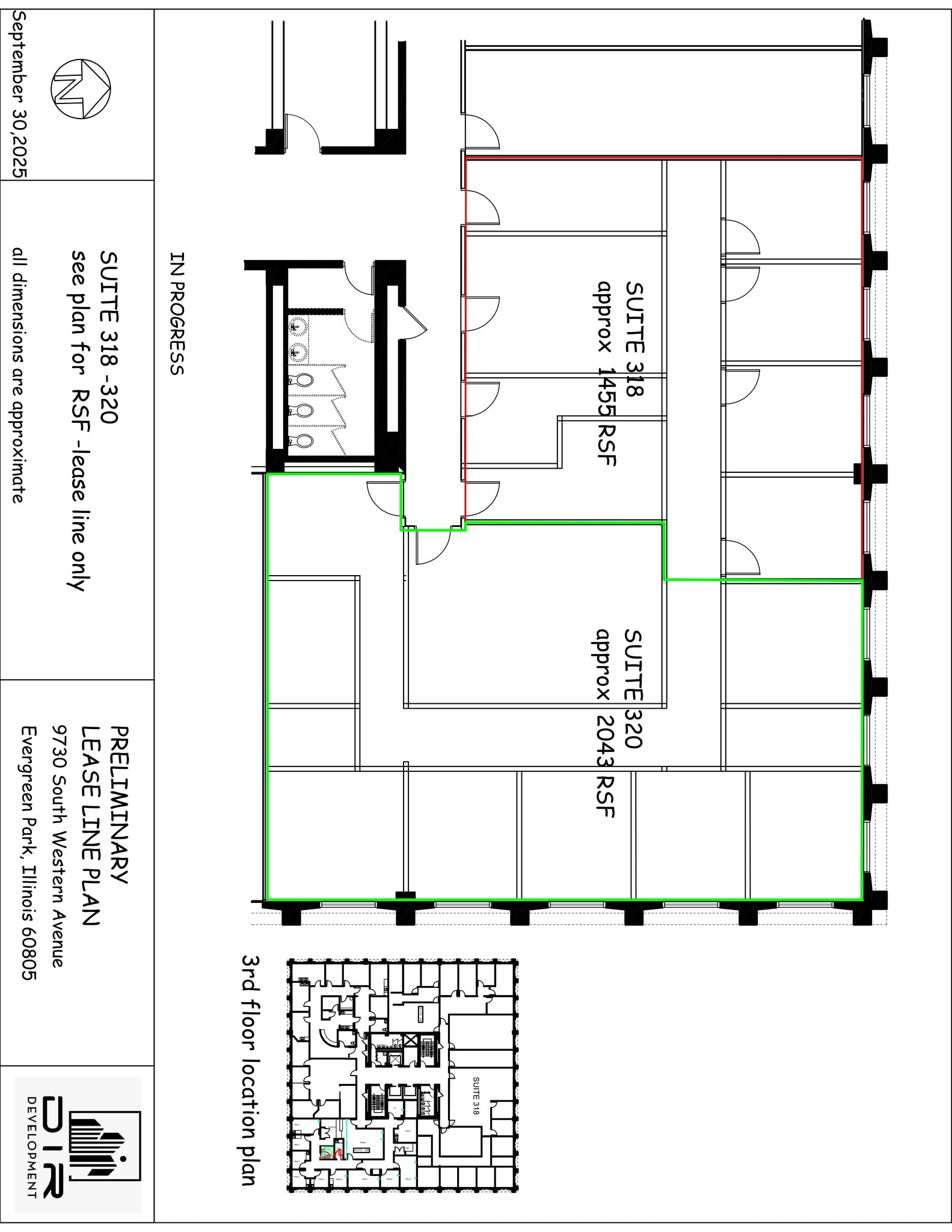 9730 S Western Ave, Evergreen Park, IL à louer Plan de site– Image 1 sur 1