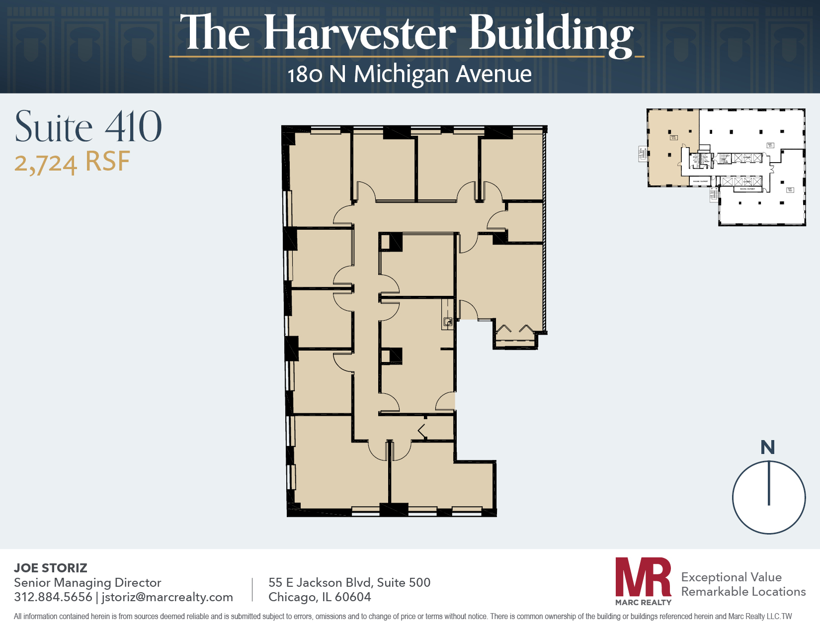 180 N Michigan Ave, Chicago, IL à louer Plan d’étage– Image 1 sur 10