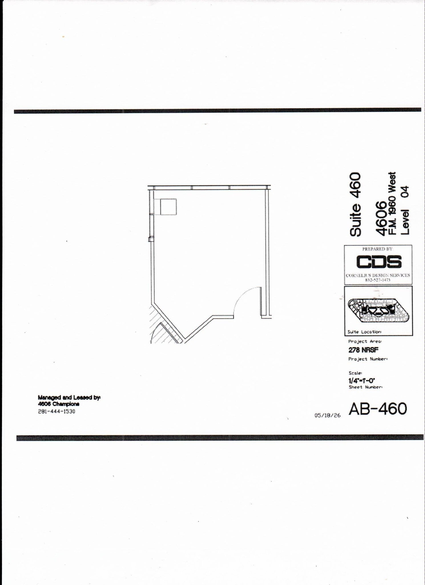 4606 FM 1960 W, Houston, TX à louer Plan d’étage– Image 1 sur 2