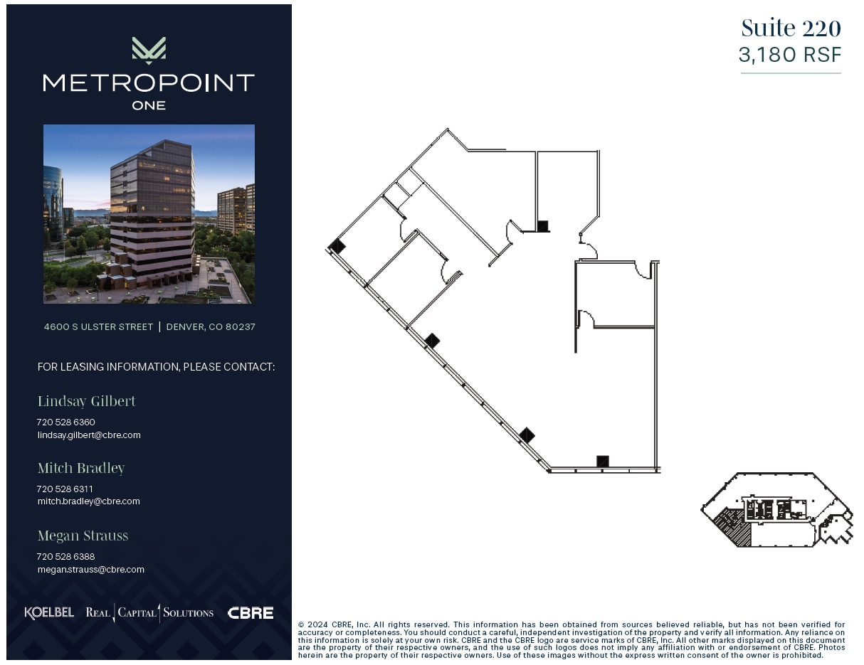 4600 S Ulster St, Denver, CO à louer Plan d’étage– Image 1 sur 1