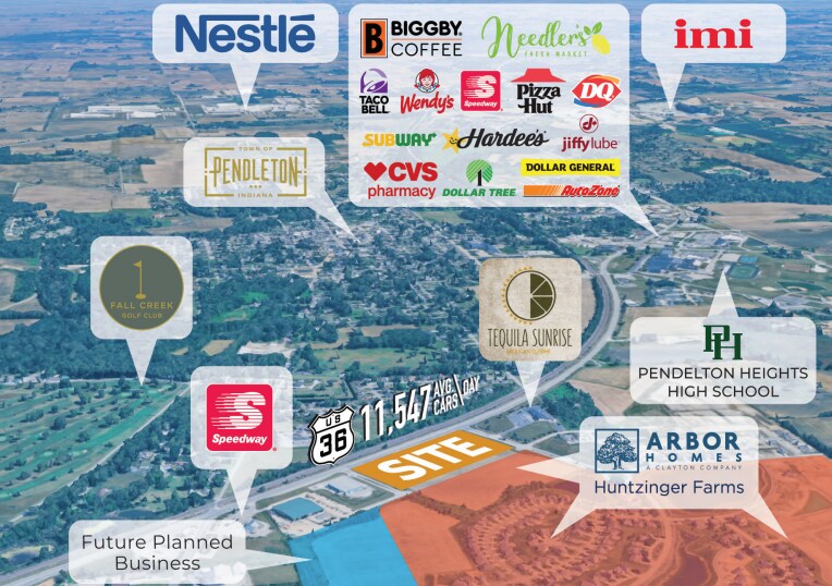 7304-7412 US-36, Pendleton, IN à louer Photo principale– Image 1 sur 2