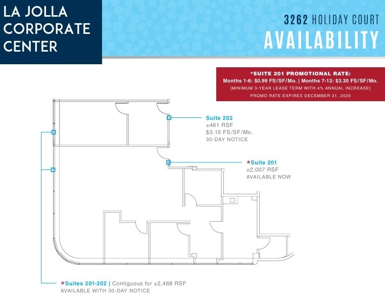 8939 Villa La Jolla Dr, La Jolla, CA à louer Plan d’étage– Image 1 sur 1