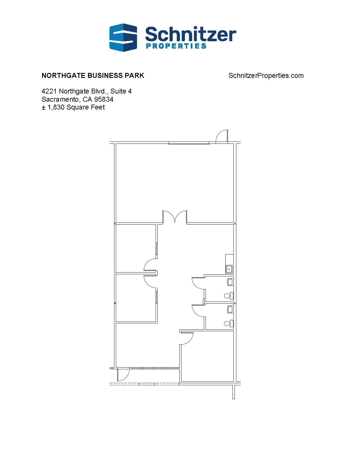 4135 Northgate Blvd, Sacramento, CA à louer Plan d’étage– Image 1 sur 1