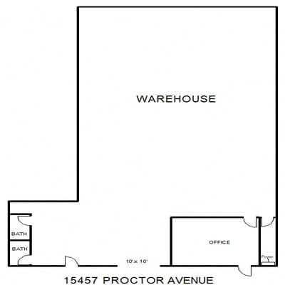 15455-15459 E Proctor Ave, City of Industry, CA à louer Plan d’étage type– Image 1 sur 1