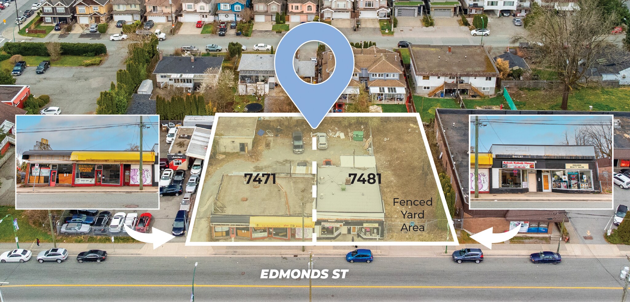 Development Site 7471 & 7481 Edmonds St portefeuille de 2 biens à vendre sur LoopNet.fr Aérien– Image 1 sur 4