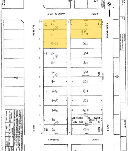 852 N La Brea Ave, Los Angeles, CA à louer - Plan cadastral – Image 2 sur 18