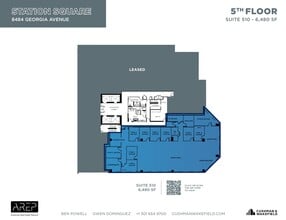 1100 Wayne Ave, Silver Spring, MD à louer Plan d’étage– Image 2 sur 2