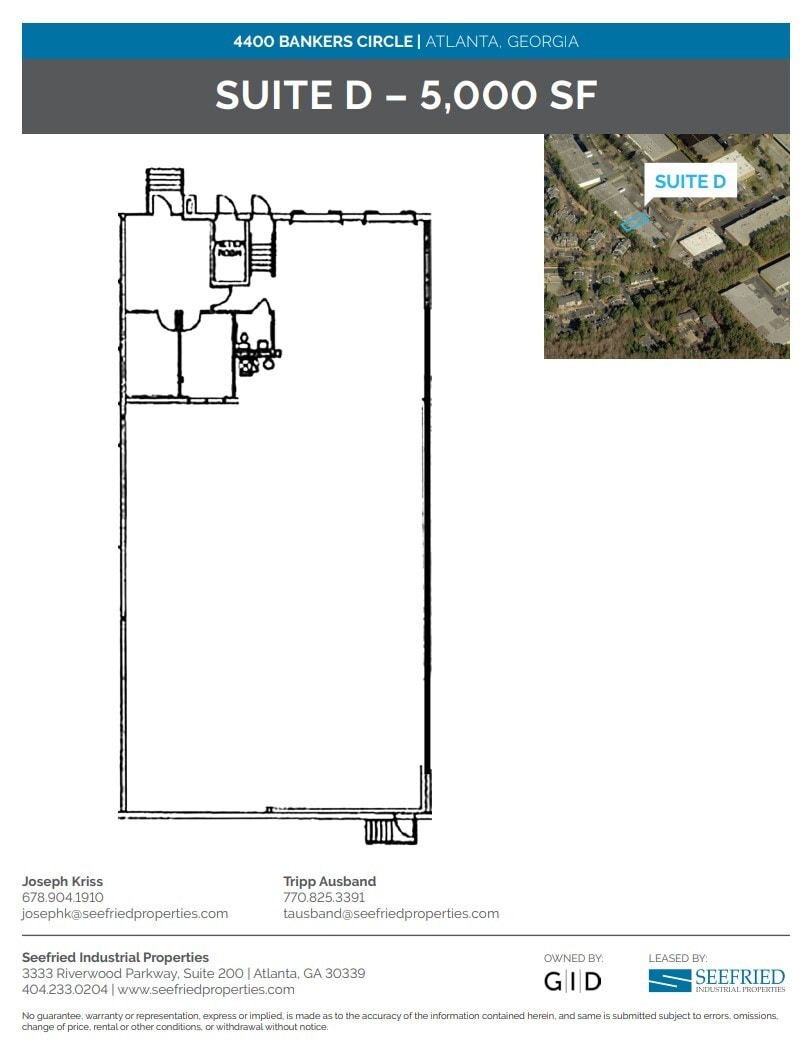 4400 Bankers Cir, Atlanta, GA à louer Plan d’étage– Image 1 sur 2