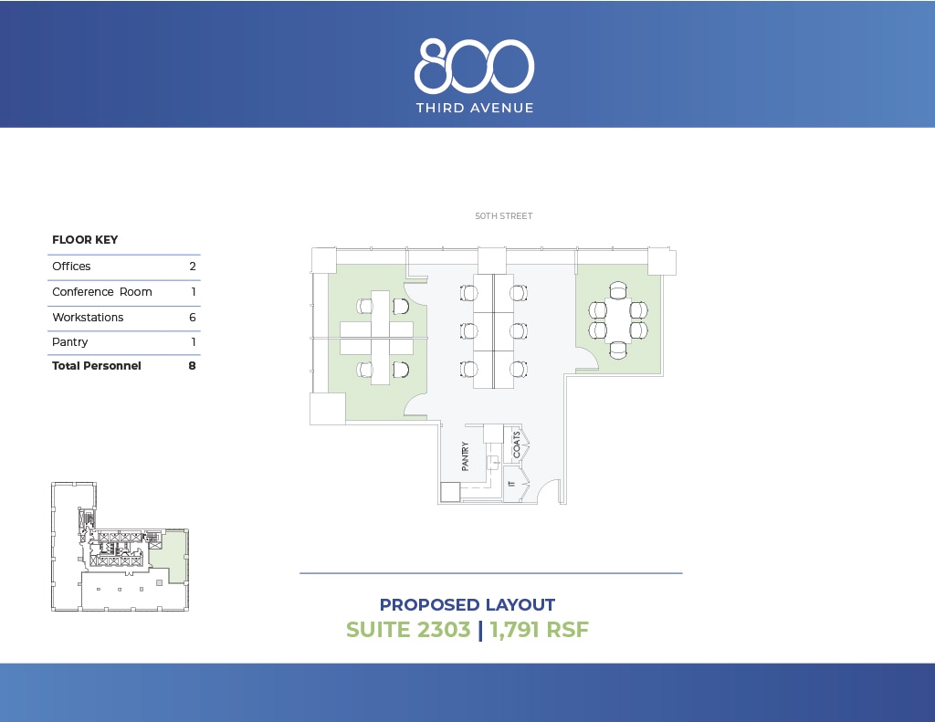 800 Third Ave, New York, NY à louer Plan d’étage– Image 1 sur 5