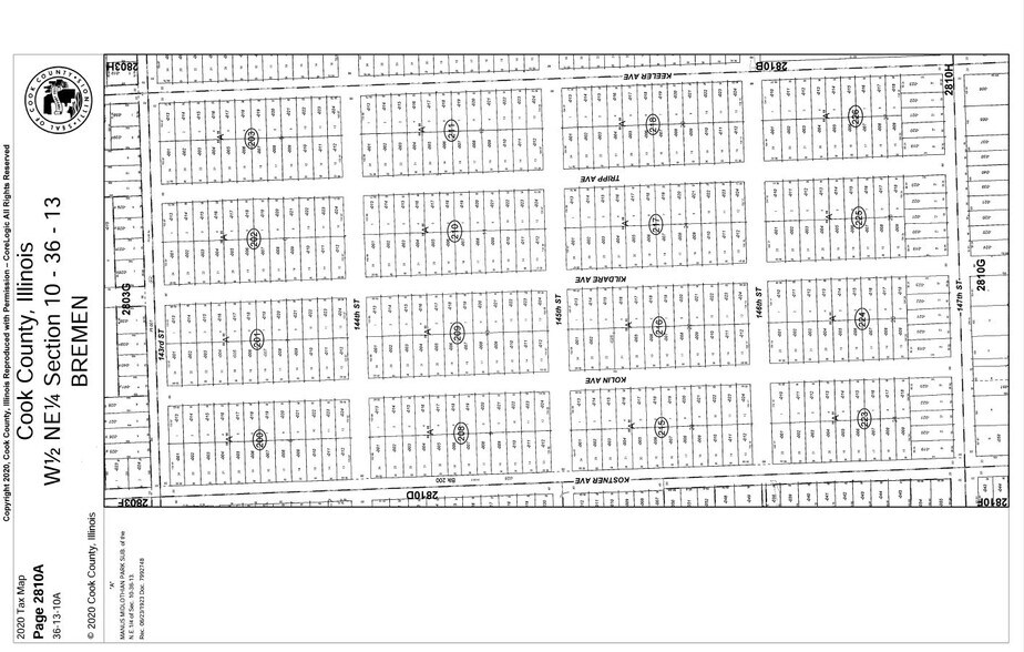14618 Keystone Ave, Midlothian, IL à vendre - Plan cadastral – Image 2 sur 2