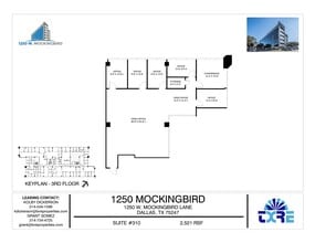 1250 W Mockingbird Ln, Dallas, TX à louer Plan d’étage– Image 1 sur 1