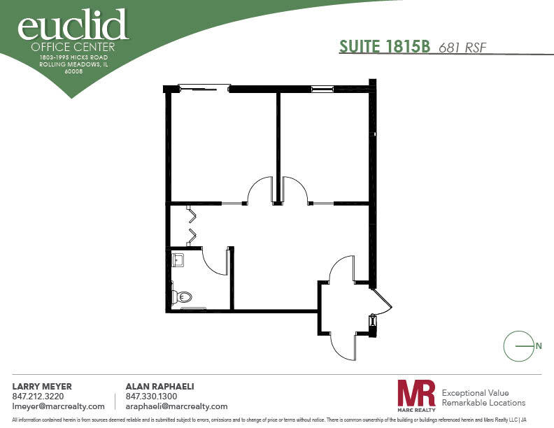 1803 Hicks Rd, Rolling Meadows, IL à louer Plan d’étage– Image 1 sur 1
