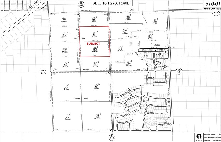 S Norma St, Ridgecrest, CA à vendre - Plan cadastral – Image 2 sur 2