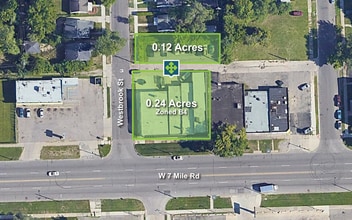 21250 W 7 Mile Rd, Detroit, MI - VUE AÉRIENNE  vue de carte - Image1