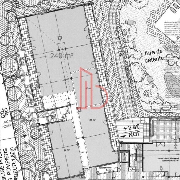 Bureau dans Bruges à louer - Plan de site – Image 3 sur 4