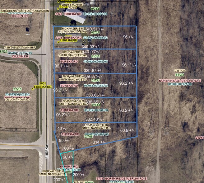 3038 Eureka Rd, Ashtabula, OH à vendre - Plan cadastral – Image 2 sur 2