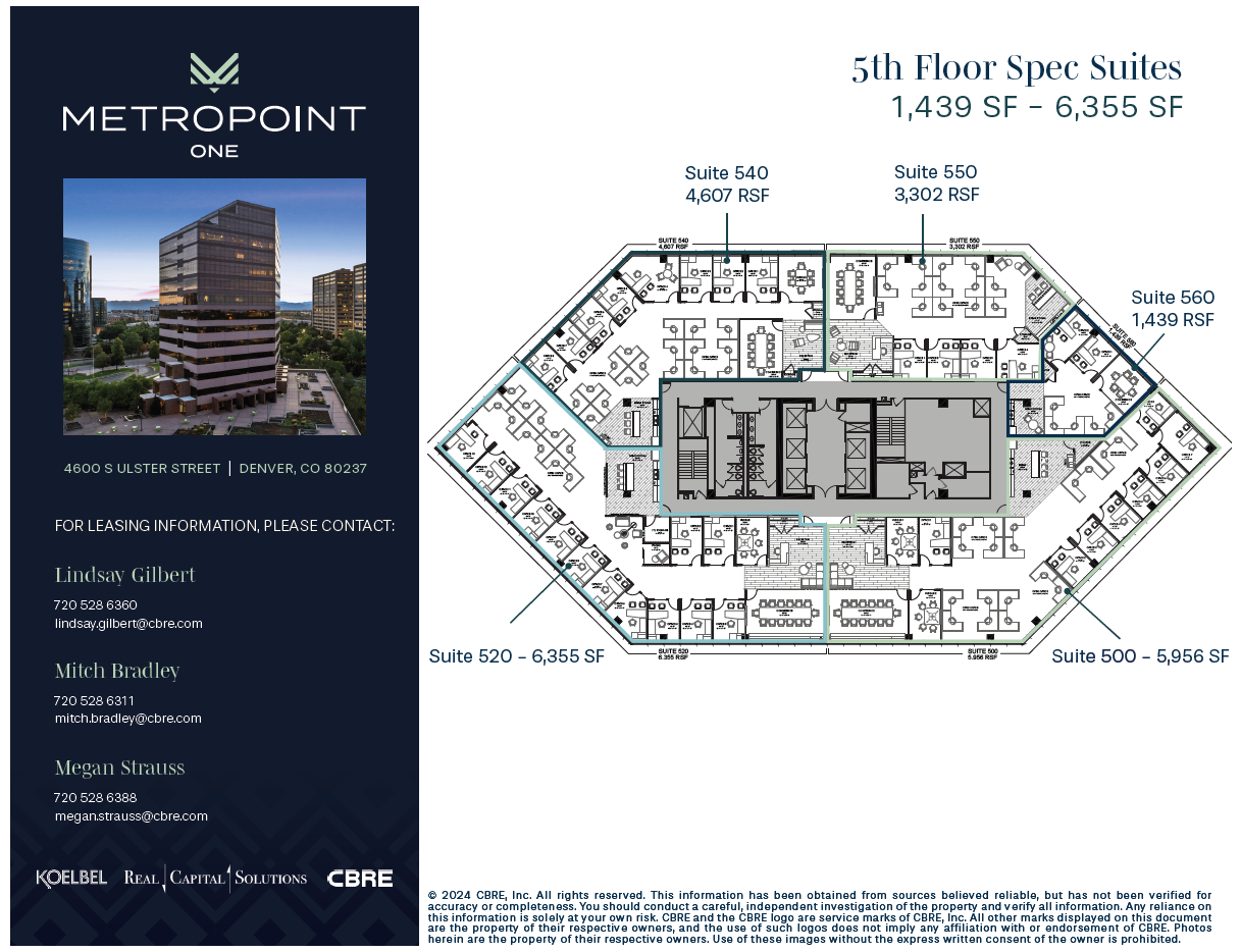 4600 S Ulster St, Denver, CO à louer Plan d’étage– Image 1 sur 1