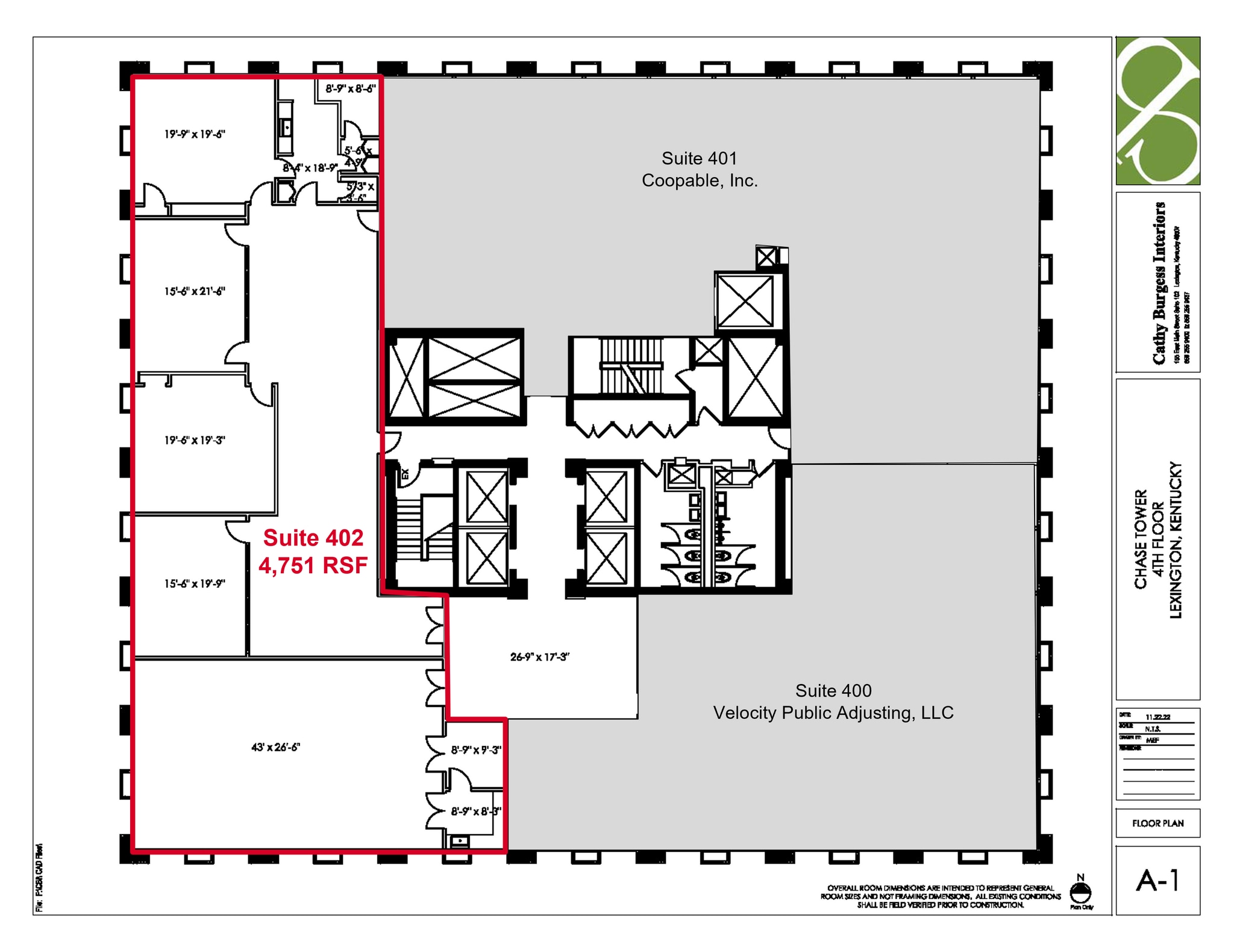201 E Main St, Lexington, KY à louer Plan d’étage– Image 1 sur 1