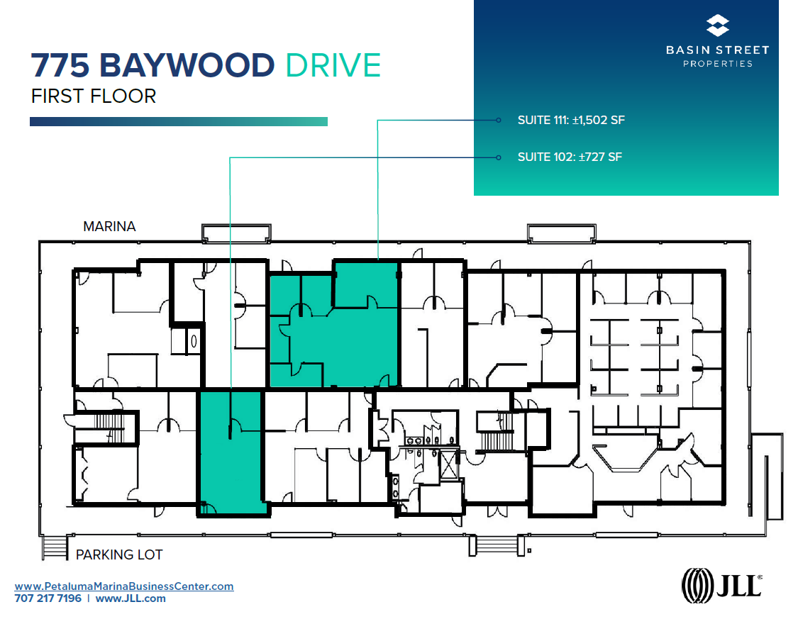 755-775 Baywood Dr, Petaluma, CA à louer Plan d’étage– Image 1 sur 1