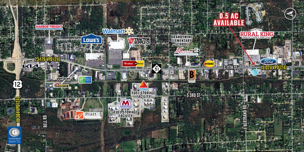 2721 11th Street, Niles, MI à vendre - Aérien – Image 2 sur 2