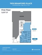 7619 Branford Pl, Sugar Land, TX à louer Plan d’étage– Image 2 sur 2