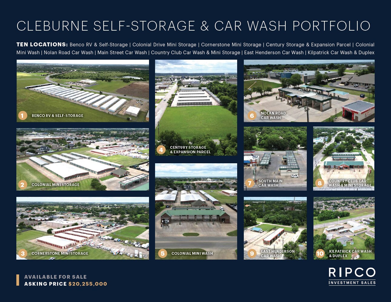 Cleburne Self-Storage+Car Wash Portfolio portefeuille de 9 biens à vendre sur LoopNet.fr Photo de l’immeuble– Image 1 sur 11