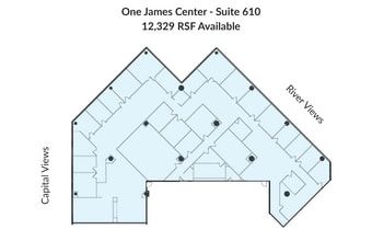 901 E Cary St, Richmond, VA à louer Plan d’étage– Image 1 sur 9