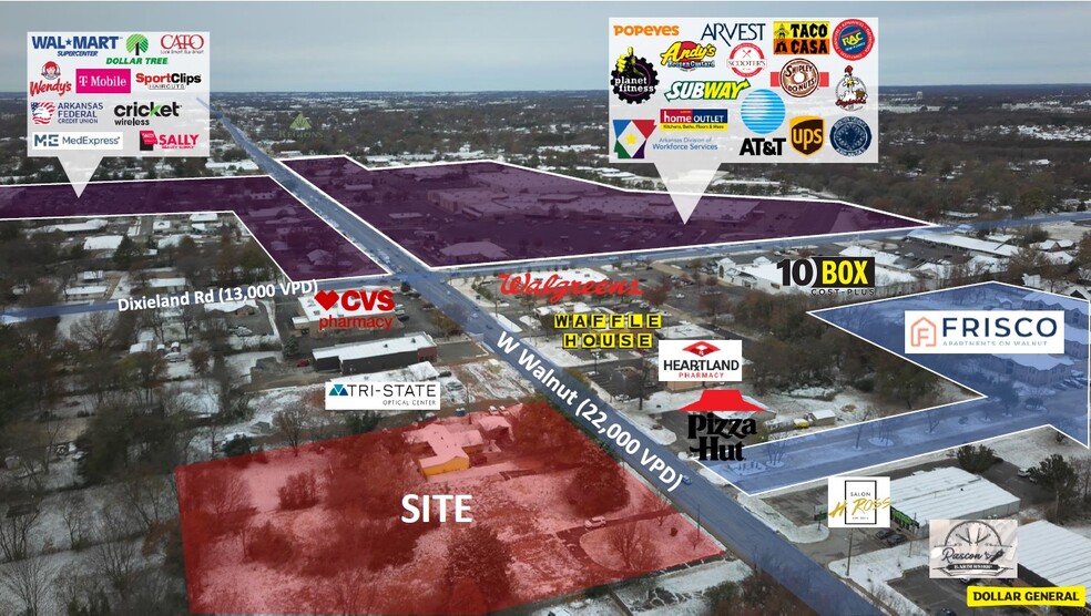 1708 W Walnut St, Rogers, AR à louer - Aérien – Image 1 sur 1