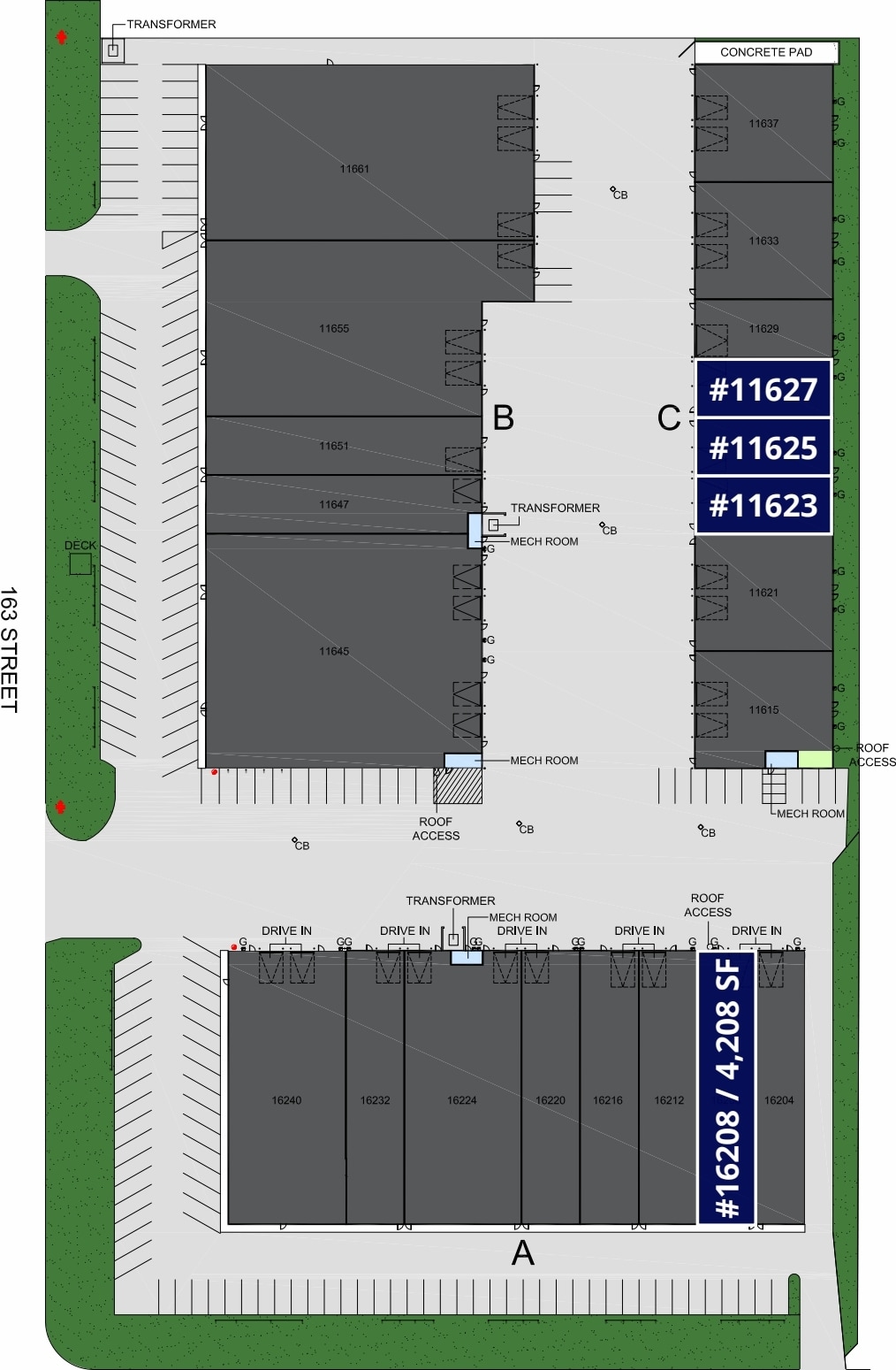 16204-16240 116 Av NW, Edmonton, AB à louer Plan de site– Image 1 sur 3