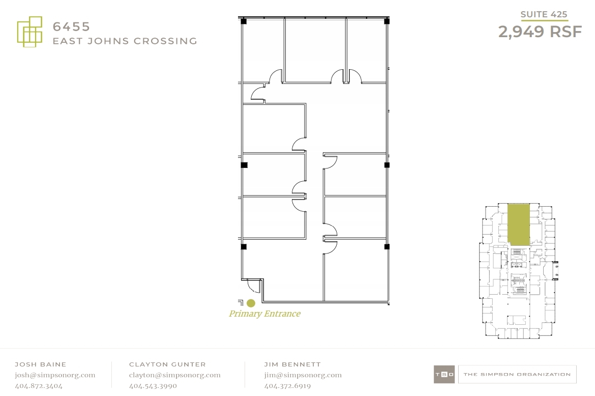 6455 E Johns Xing, Johns Creek, GA à louer Plan d’étage– Image 1 sur 1