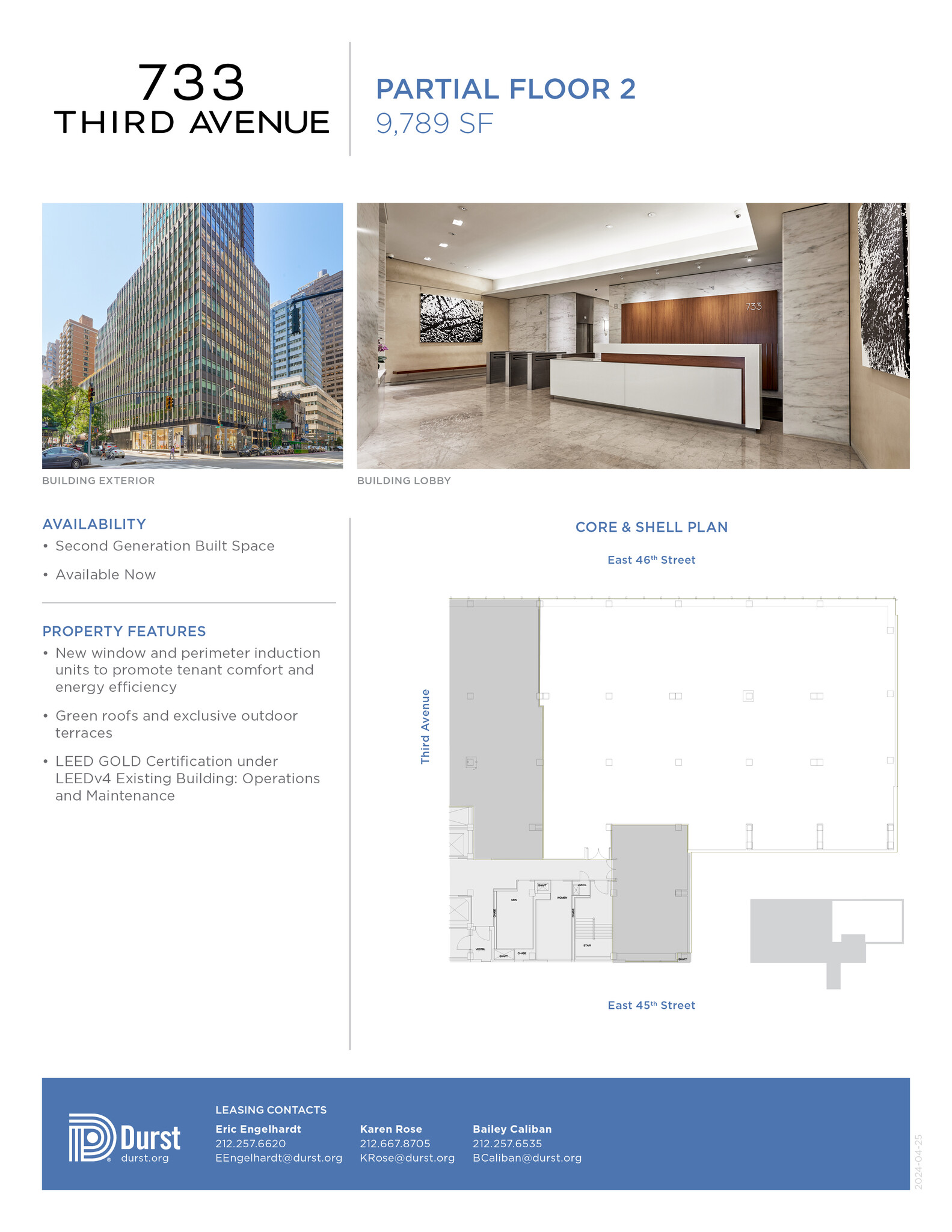733 Third Ave, New York, NY à louer Plan d’étage– Image 1 sur 1