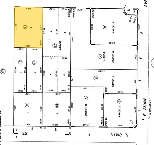 5070 N 6th St, Fresno, CA à vendre - Plan cadastral – Image 3 sur 5