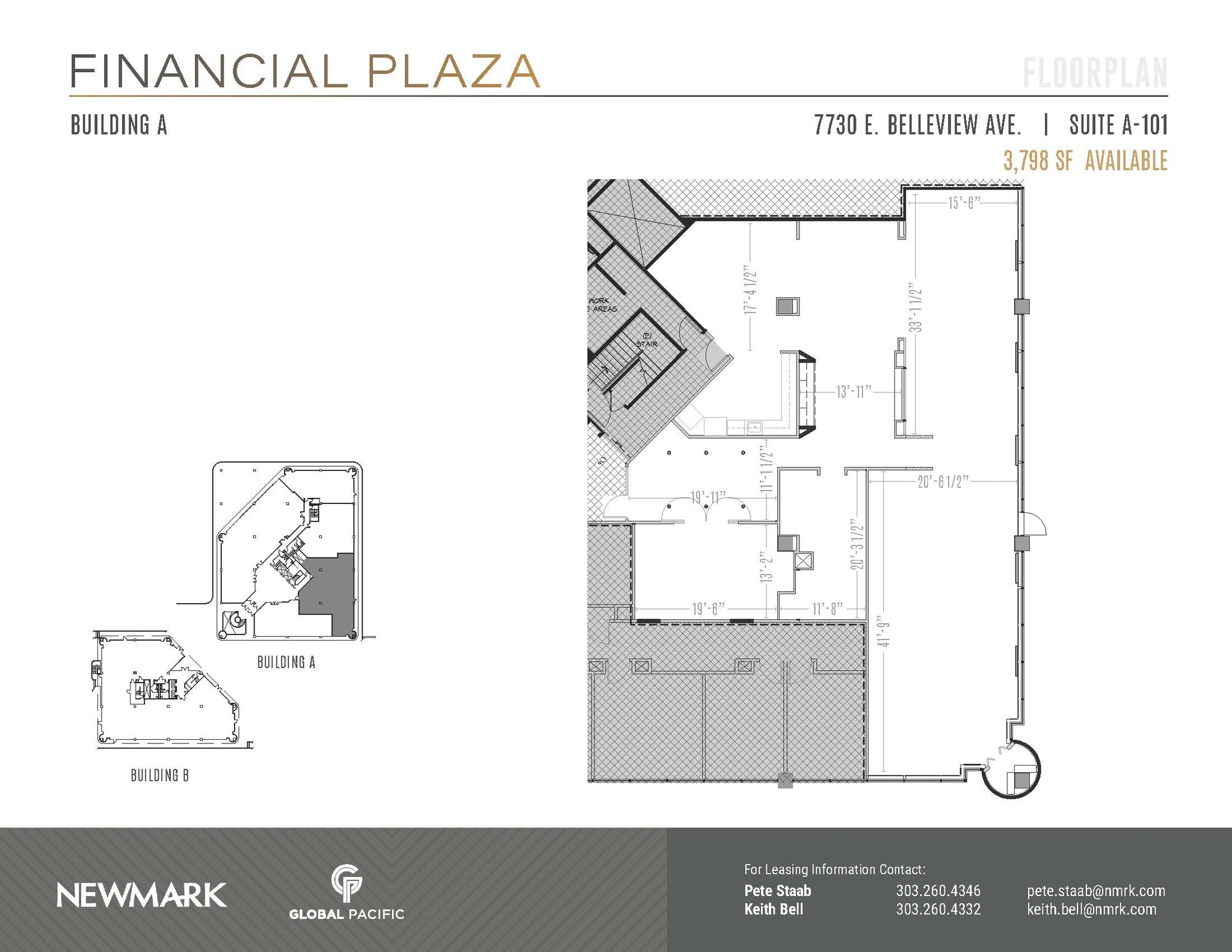 7730 E Belleview Ave, Greenwood Village, CO à louer Plan d’étage– Image 1 sur 2