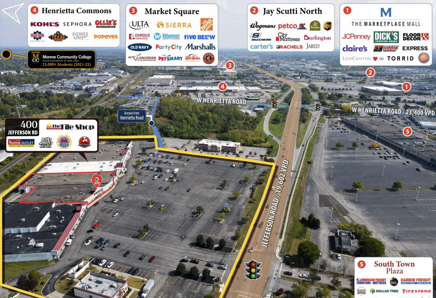 382-420 Jefferson Rd, Henrietta, NY à louer - Aérien – Image 3 sur 6