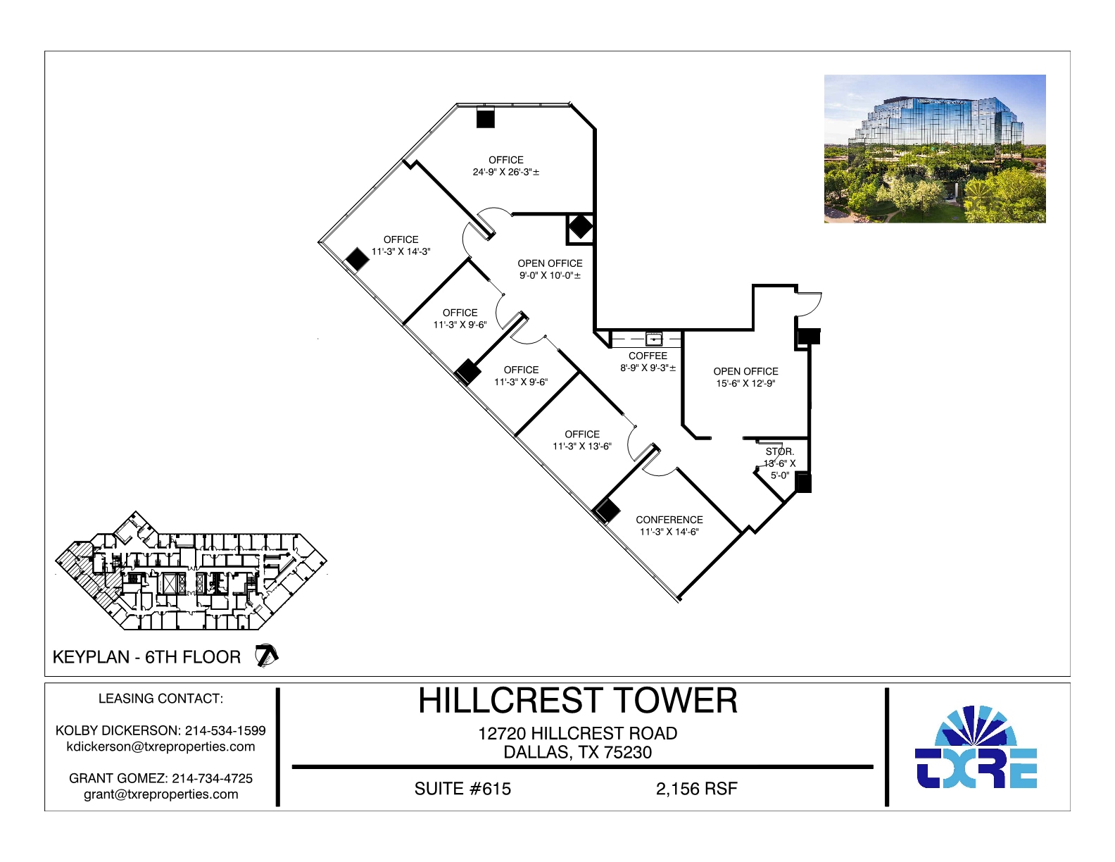 12720 Hillcrest Rd, Dallas, TX à louer Plan d’étage– Image 1 sur 1