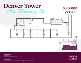 1905 Sherman St, Denver, CO à louer Plan d’étage– Image 1 sur 1