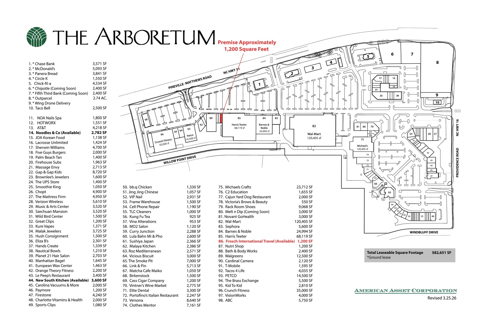 3333-3351 Pineville Matthews Rd, Charlotte, NC à louer Plan de site– Image 1 sur 1