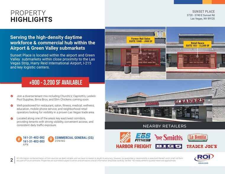 3720-3740 E Sunset Rd, Las Vegas, NV à louer - Photo de l’immeuble – Image 2 sur 9
