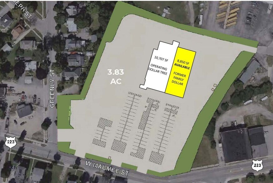408 W Maumee St, Adrian, MI à vendre - Plan de site – Image 2 sur 2