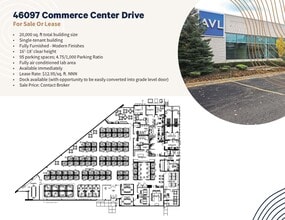 46097 Commerce Center Drive, Plymouth, MI à louer Plan d’étage– Image 1 sur 1